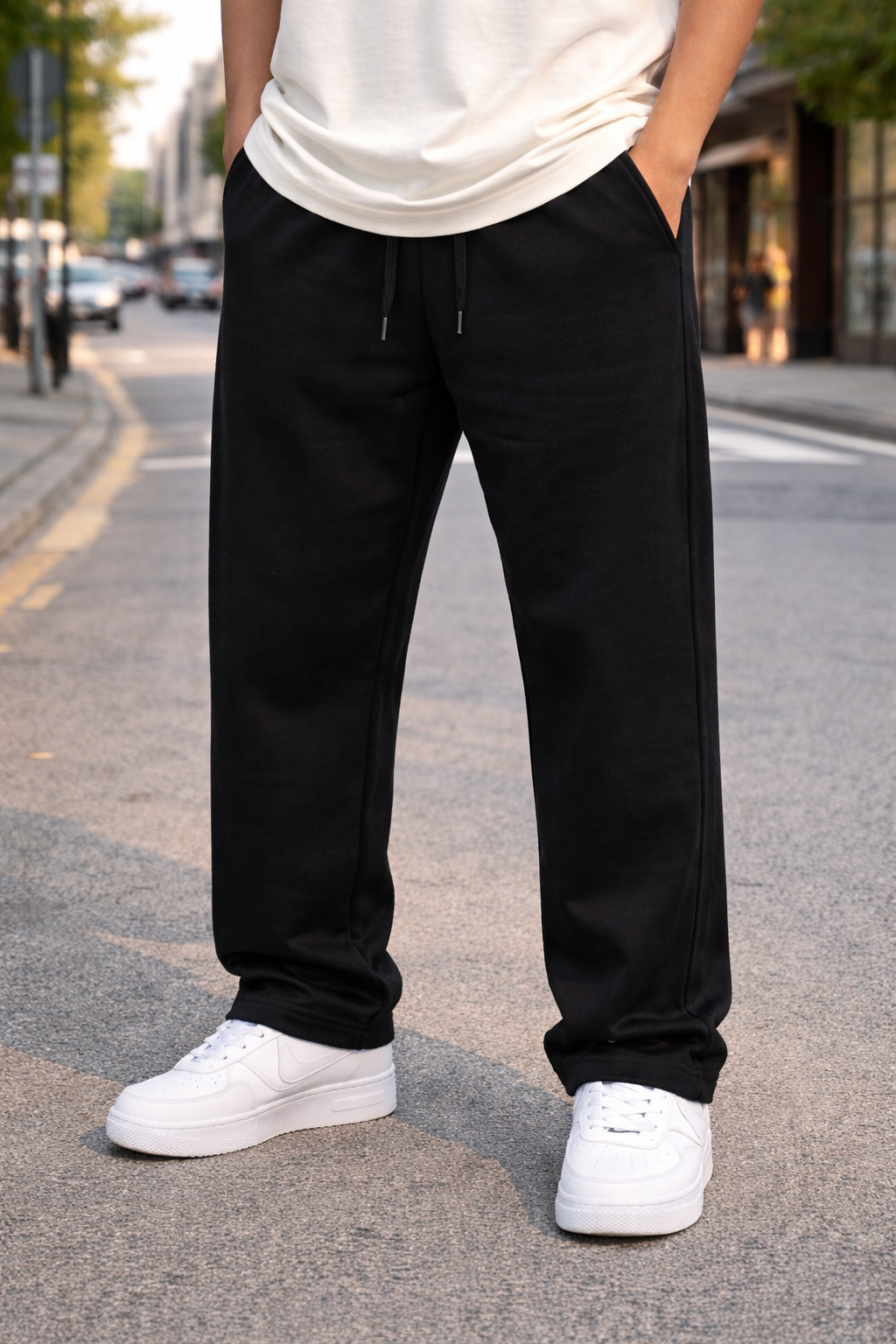 Black warm joggers
