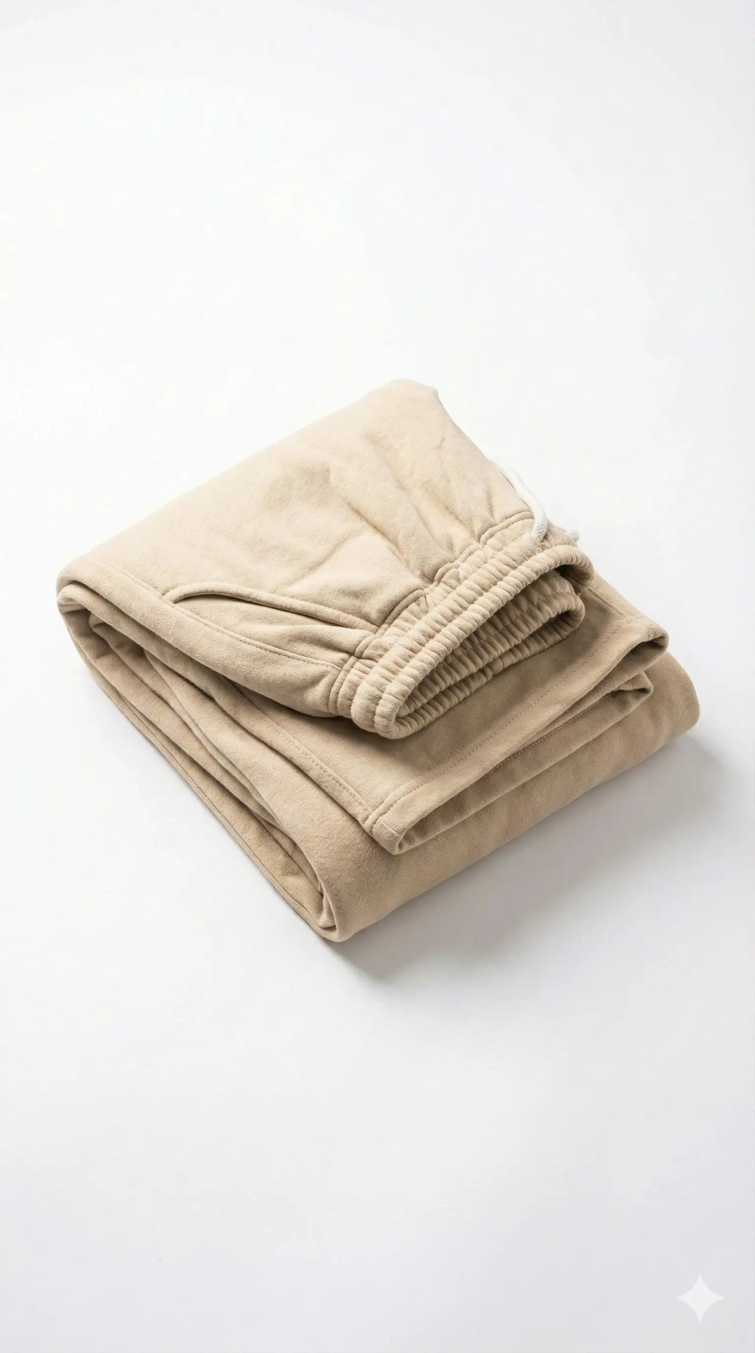 Beige Cotton Warm Jogger
