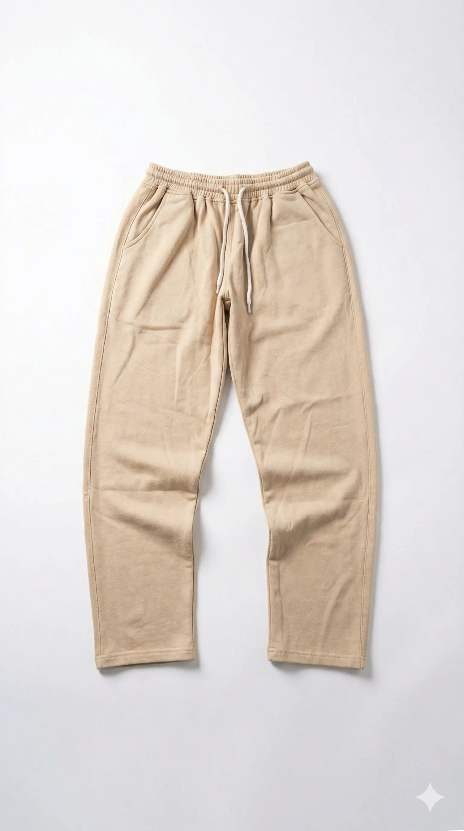Beige cotton warm jogger