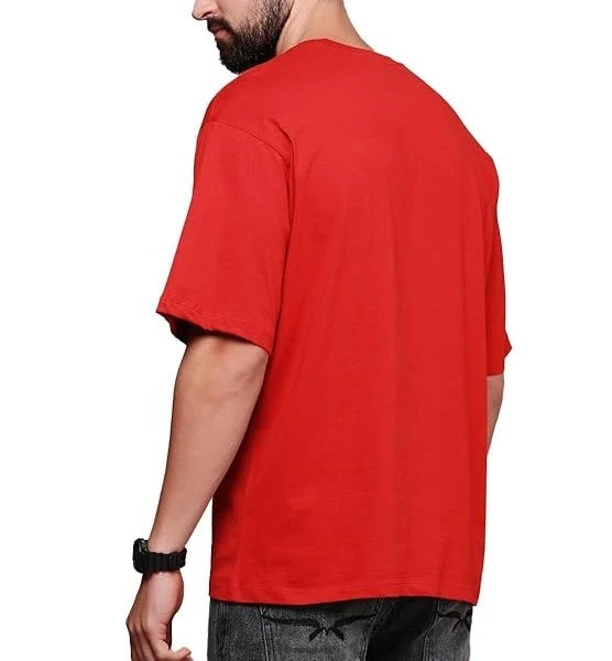 Red oversized tee